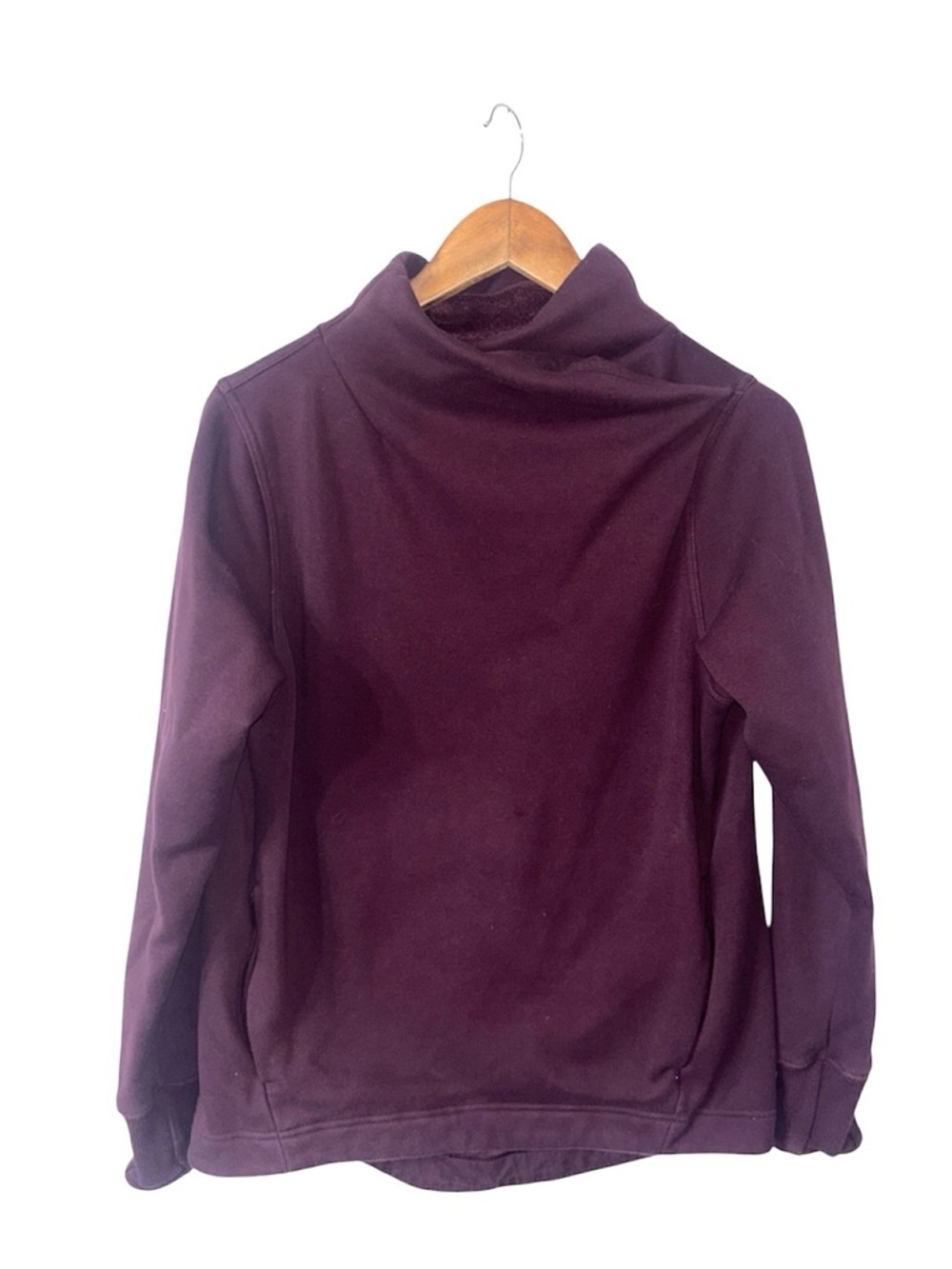 Athleta Purple Pullover Sweatshirt Top Workout Coverup Gym Lounge Size Small - Picture 4 of 9